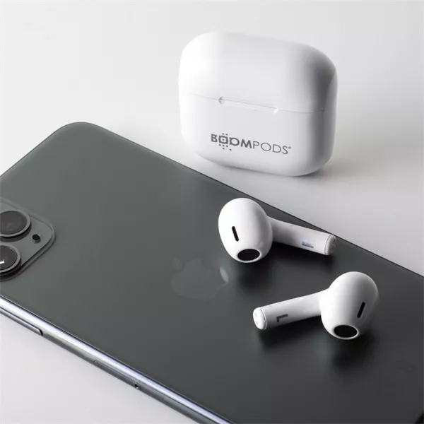 Boompods Compact Buds True Wireless Bluetooth fehér fülhallgató