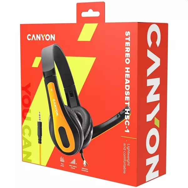 Canyon CNS-CHSC1 fekete-sárga headset