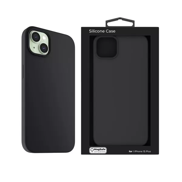 NextOne IPH-15PLUS-MAGCASE-BLACK iPhone 15 Plus fekete szilikon MagSafe hátlap