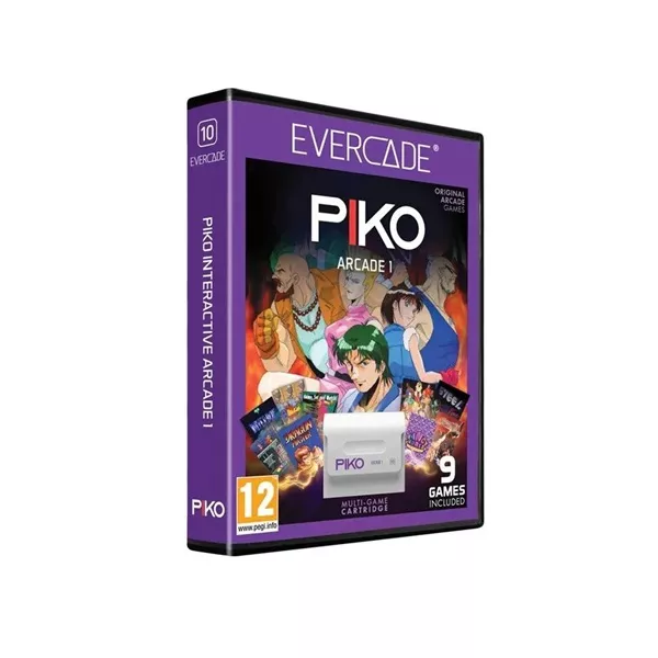 Evercade #10 PIKO Interactive Arcade 1 8in1 Retro Multi Game játékszoftver csomag