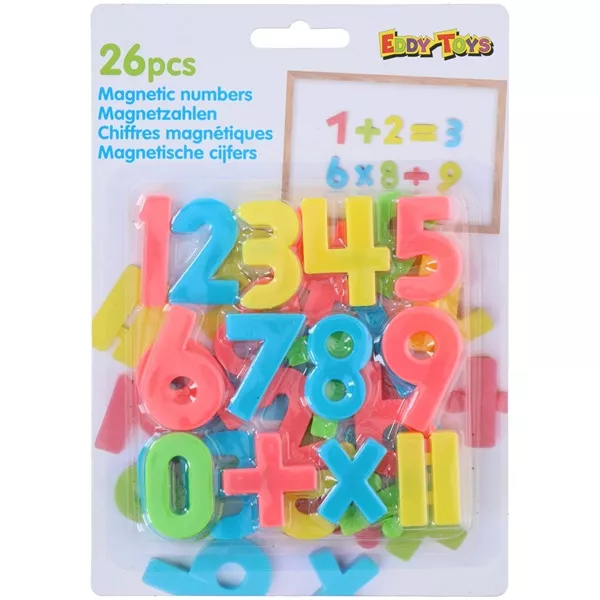 Eddy Toys színes, 26 darabos, mágneses számok