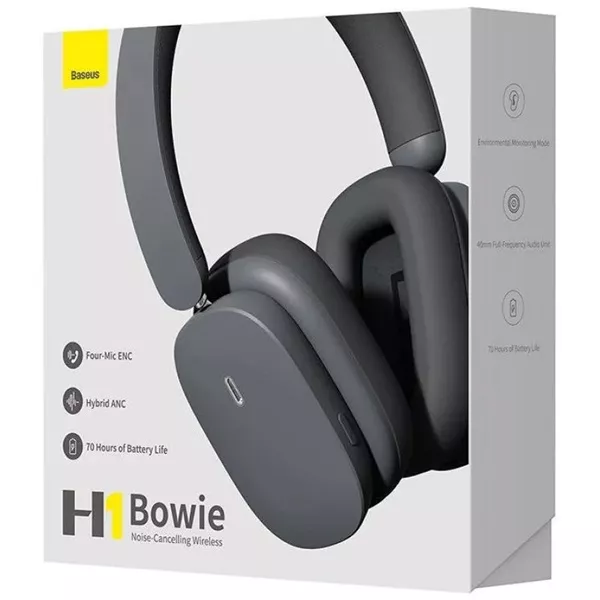 Baseus Bowie H1 ANC Bluetooth szürke fejhallgató