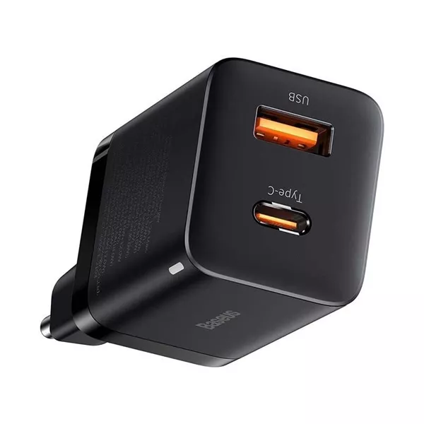 Baseus CCSUPP-E01 Super Si Pro 30W USB/USB C fekete gyorstöltő