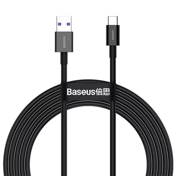 Baseus CATYS-A01 Superior 2m 66W USB A/USB C fekete adat- és töltőkábel