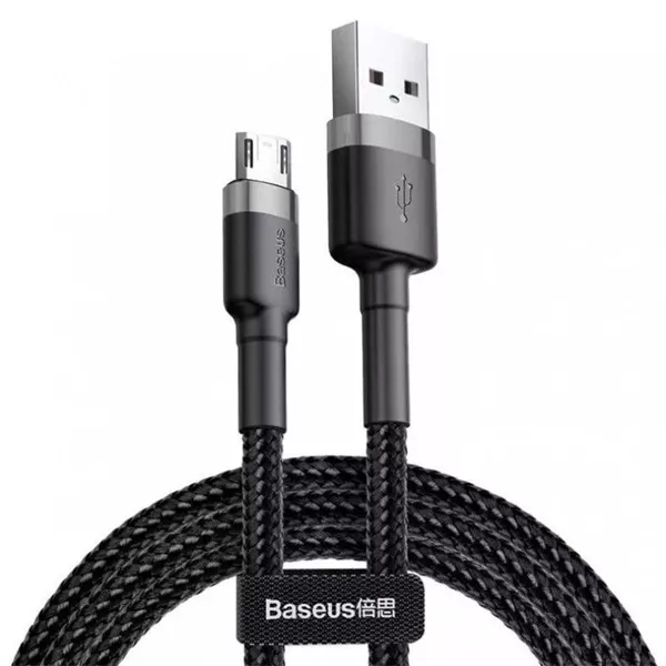 Baseus CAMKLF-HG1 Cafule 3m 2A USB A/micro USB fekete-szürke adat- és töltőkábel
