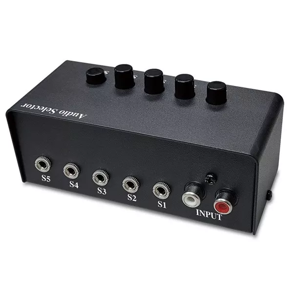 Genius RS2 5 portos fekete audio switch