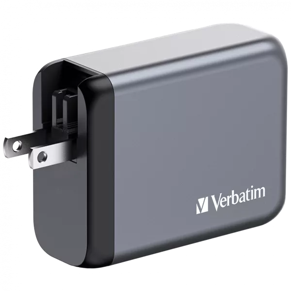 Verbatim 32202 GNC-100 GaN Charger 100W USB Type-A + 3xType-C hálózati töltő adapter