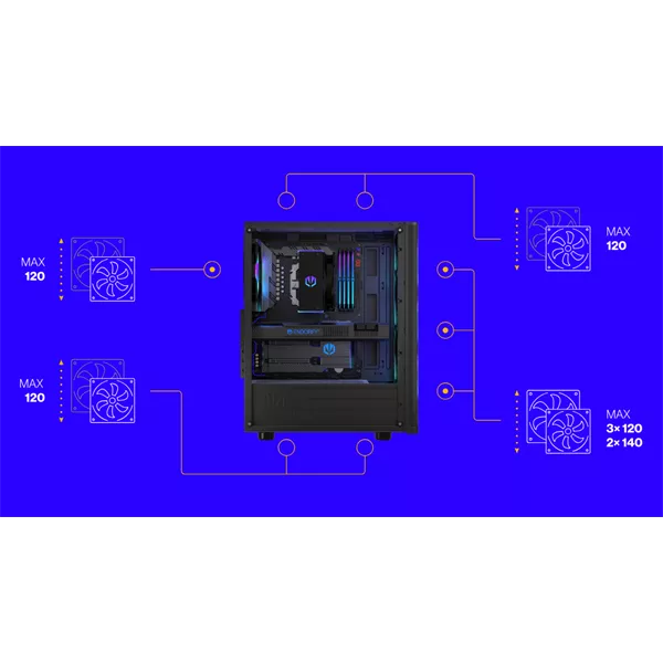 Endorfy Ventum 200 ARGB ATX ház