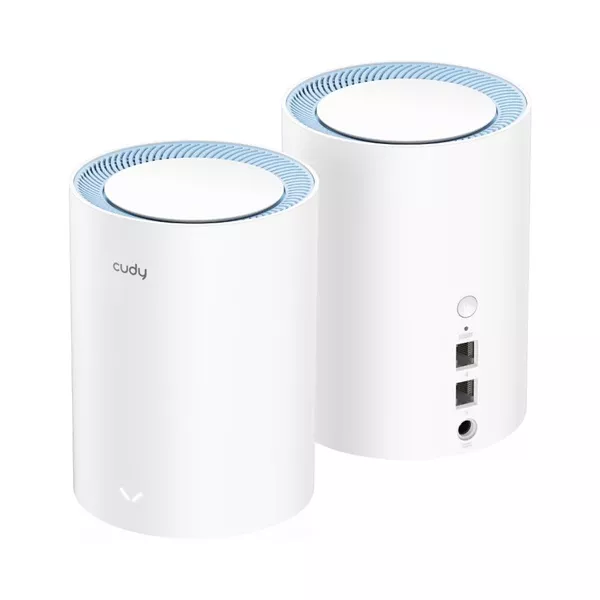 CUDY M1200(2-Pack) kétsávos AC1200 WIFI MESH fehér router (2db-os szett)