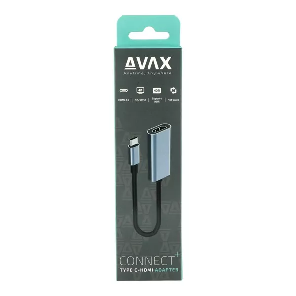 AVAX AD603 CONNECT+ Type C-HDMI 4K/60Hz alumínium adapter