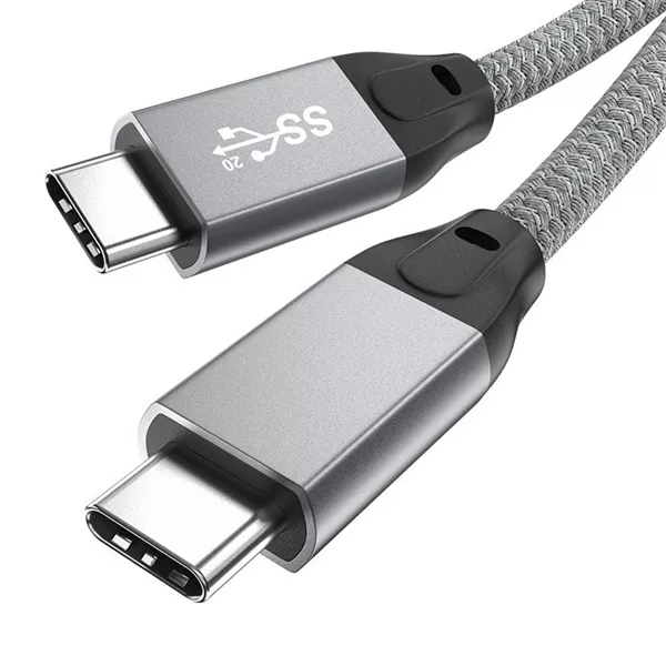 AVAX CB901 THUNDER 1m 3.2 Type C, USB4 100W/10Gbps fonott viharszürke kábel