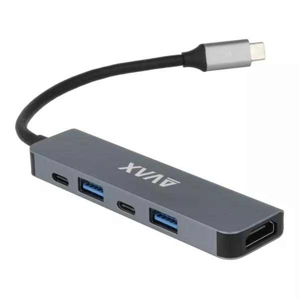 AVAX HB611 CONNECT+ 5in1 Multi Type C-HDMI(4k60Hz), TypeC, 2xUSB 3.0, PD 100W HUB