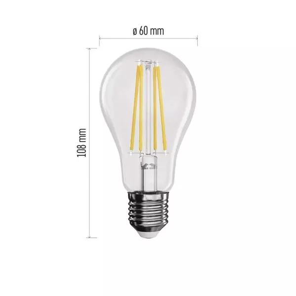 Emos ZF5150  E27/7,8W (75W)/1060 lm/meleg fehér Filament A60 LED izzó