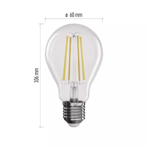 Emos ZF5154D  E27/7,5W (75W)/1 055 lm/meleg fehér/dimmelhető Filament A60 LED izzó