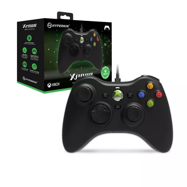 Hyperkin Xenon Xbox Series|One/Windows 11|10 fekete Xbox liszenszelt vezetékes kontroller style=
