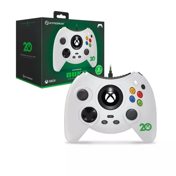 Hyperkin Duke Xbox Series|One/Windows 11|10 fehér 20.Évf. Xbox liszenszelt vezetékes kontroller style=