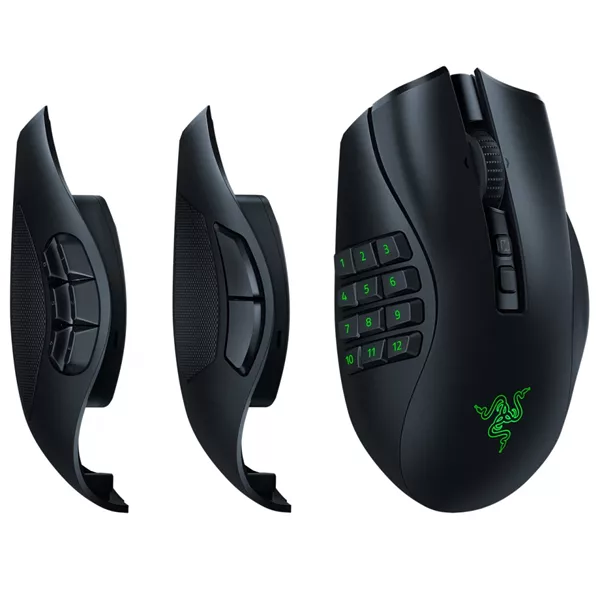 Razer Naga V2 Pro optikai USB  Bluetooth fekete vezeték nélküli gamer egér