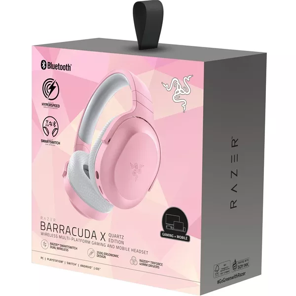 Razer Barracuda X rózsaszín vezeték nélküli gamer headset