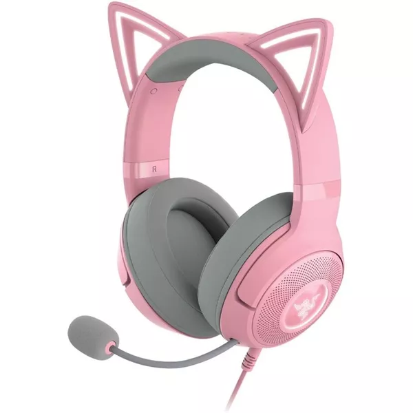 Razer Kraken Kitty V2 USB rózsaszín gamer headset style=