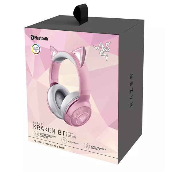 Razer Kraken Kitty V2 rózsaszín vezeték nélküli gamer fejhallgató
