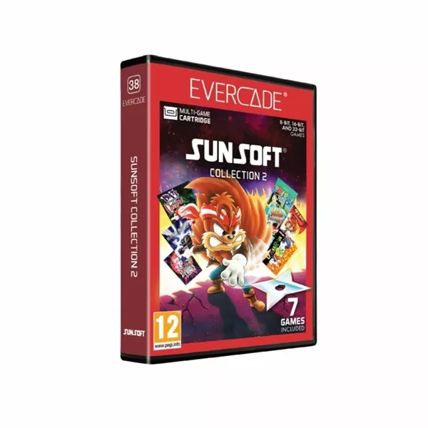 Evercade #38 Sunsoft Collection 2 7in1 Retro Multi Game játékszoftver csomag style=
