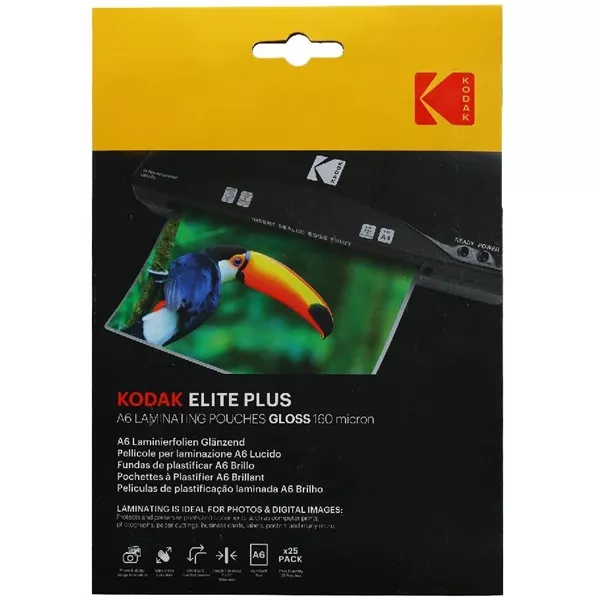 Kodak A6, 160 micron, fényes, 25 db/csomag lamináló fólia
