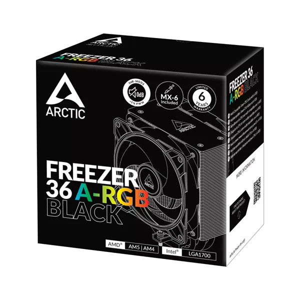 Arctic Freezer 36 A-RGB fekete processzorhűtő