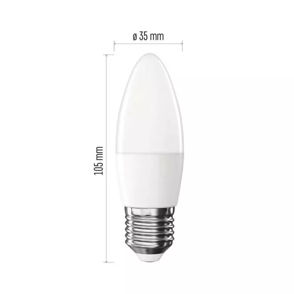 Emos ZQ4D13 E27 / 2,6 W (25 W) / 350 lm / természetes fehér classic gyertya LED izzó