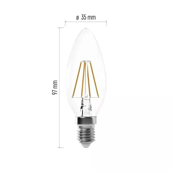 Emos ZF3221 E14 / 3,4 W (40 W) / 470 lm / természetes fehér LED izzó