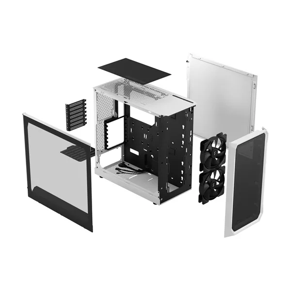 Fractal Design Focus 2 fehér (táp nélküli) ablakos ATX ház