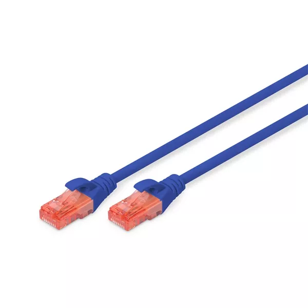 DIGITUS CAT6 U/UTP 0,5m kék patch kábel