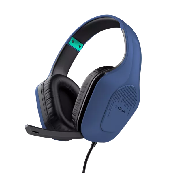 Trust 24991 GXT415B Zirox vezetékes kék gamer headset style=