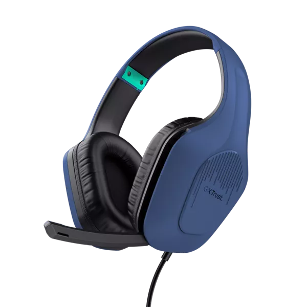 Trust GXT415B Zirox vezetékes kék gamer headset