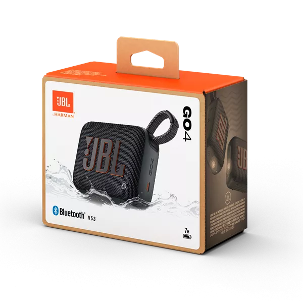 JBL Go 4 BLK fekete hordozható Bluetooth hangszóró