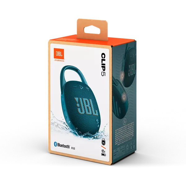 JBL Clip 5 BLU kék hordozható Bluetooth hangszóró