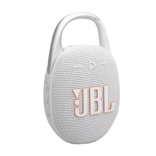 JBL Clip 5 WHT fehér hordozható Bluetooth hangszóró