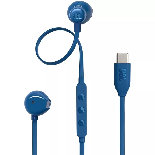 JBL T 305 C BLU vezetékes USB C mikrofonos kék fülhallgató