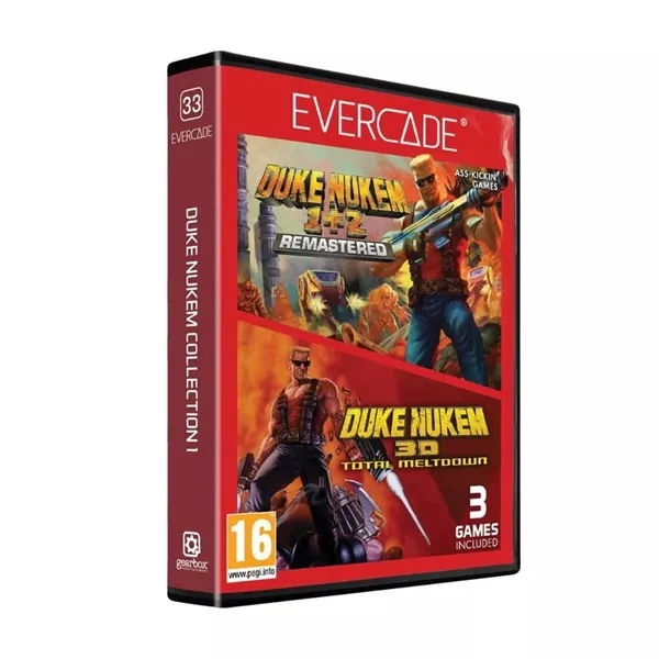 Evercade #33 Duke Nukem Collection 1 3in1 Retro Multi Game Játékszoftver csomag