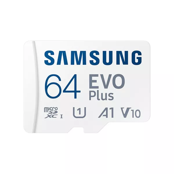 Samsung 64GB SD micro EVO Plus (SDXC Class10 UHS-I) (MB-MC64SA/EU) memória kártya adapterrel