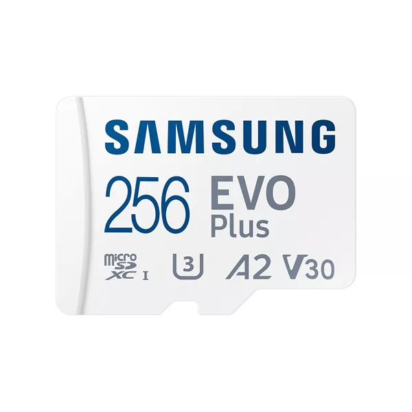 Samsung 256GB SD micro EVO Plus (SDXC Class10 UHS-I) (MB-MC256SA/EU) memória kártya adapterrel