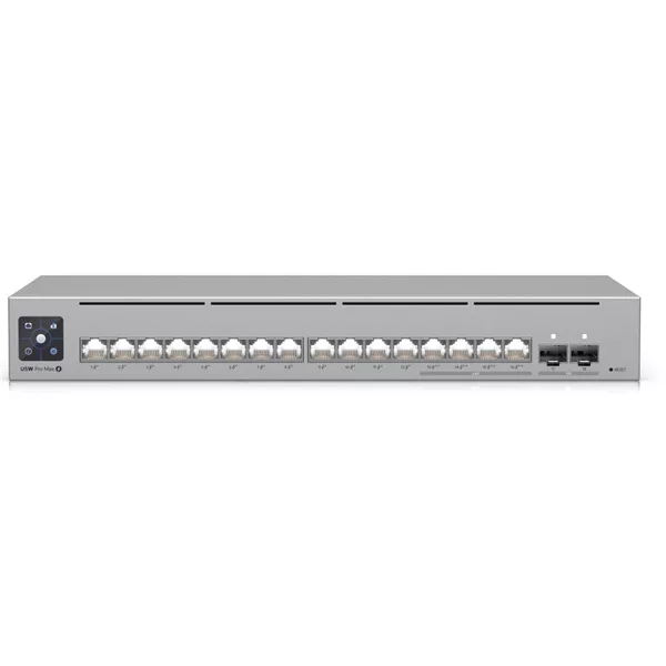 Ubiquiti USW-Pro-Max-16-PoE 12port GbE LAN PoE 4x2.5GbE Multi-Gigabit LAN PoE 2xSFP+ port L3 menedzselhető switch