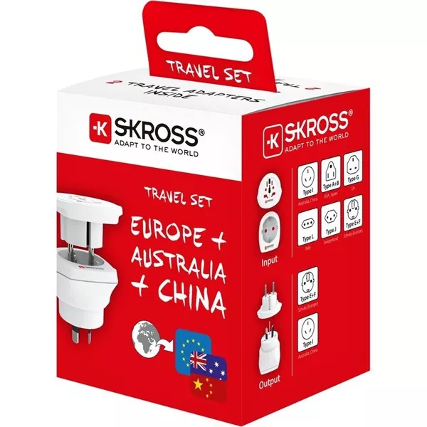 SKROSS 1.500210-E AU/CN/EU fehér átalakító