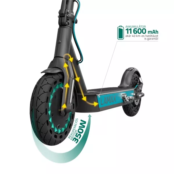 LAMAX E-Scooter S11600 350W/11,6Ah elektromos roller