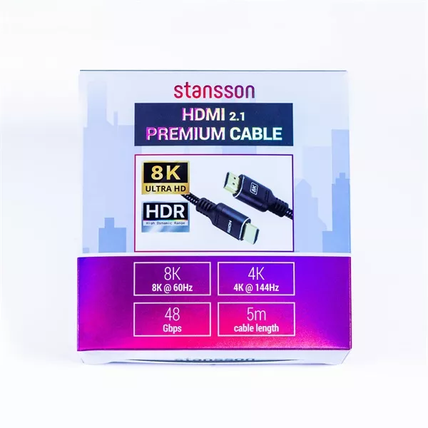 Stansson 5m HDMI 2.1 kábel