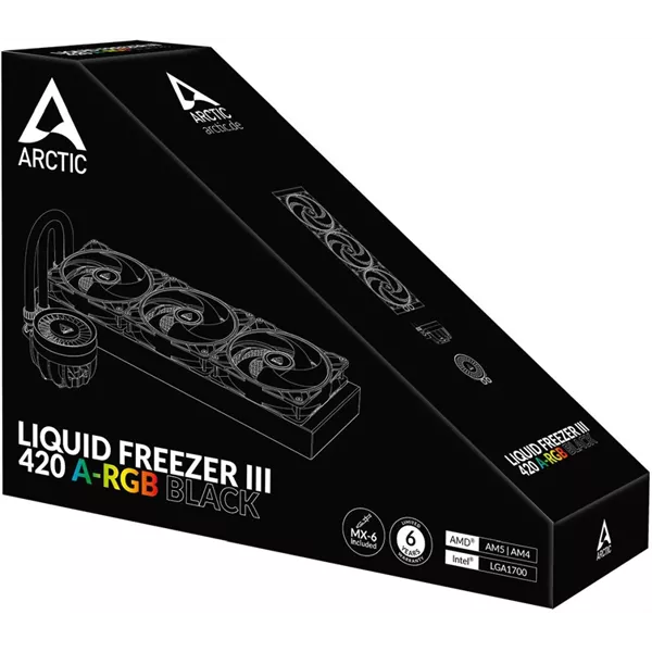 Arctic ACFRE00145A Liquid Freezer III 420 A-RGB fekete vízhűtéses processzorhűtő