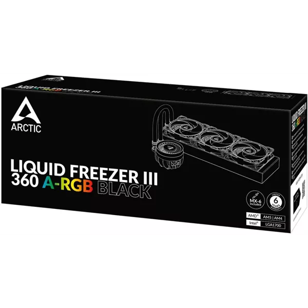Arctic Liquid Freezer III 360 A-RGB fekete vízhűtéses processzorhűtő