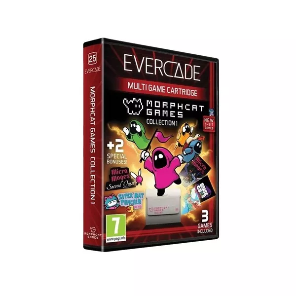 Evercade #25 Morphcat Games Collection 1 3in1 Retro Multi Game játékszoftver csomag