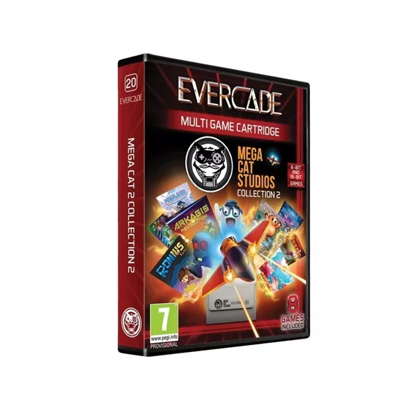 Evercade #20 Mega Cat Studios Collection 2 8in1 Retro Multi Game játékszoftver csomag