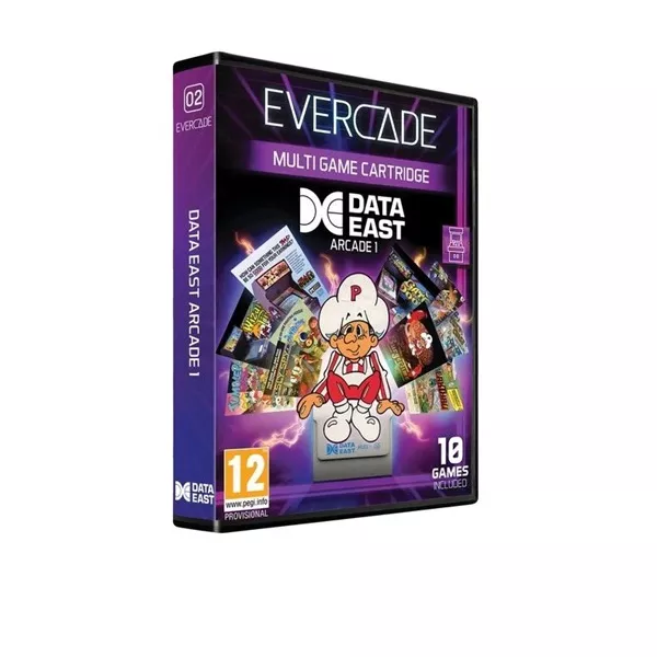 Evercade #02 Data East Arcade 1 10in1 Retro Multi Game játékszoftver csomag