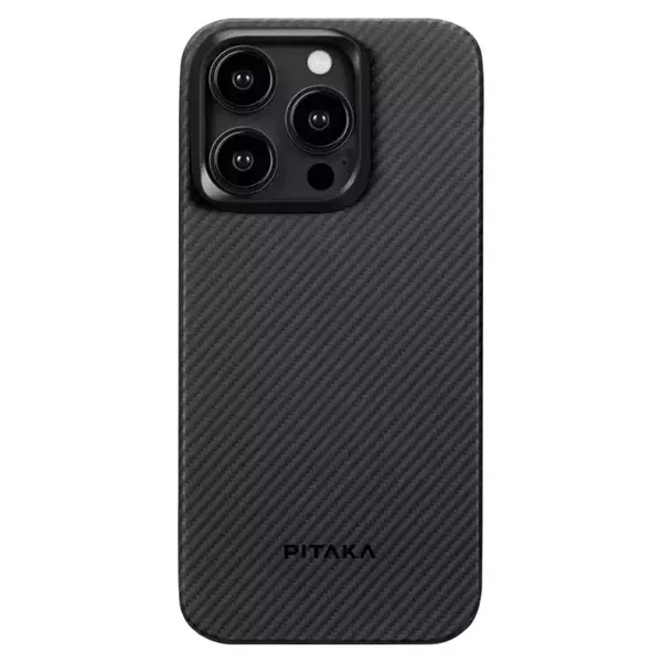 Pitaka 128972 1500D iPhone 15 Pro Max fekete/szürke aramid hátlap